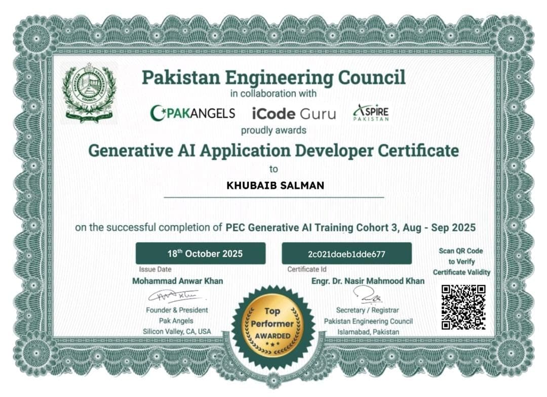 Generative AI Application Developer